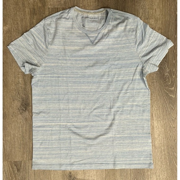 Banana Republic Other - Banana Republic Shirt Men's Large Sky Blue Tri Blend Tee Solid Crew Neck T-Shirt